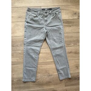 J Jill Denim Jeans Authentic Fit Slim Ankle Cotton‎ Blend Denim Gray Size 12 EUC